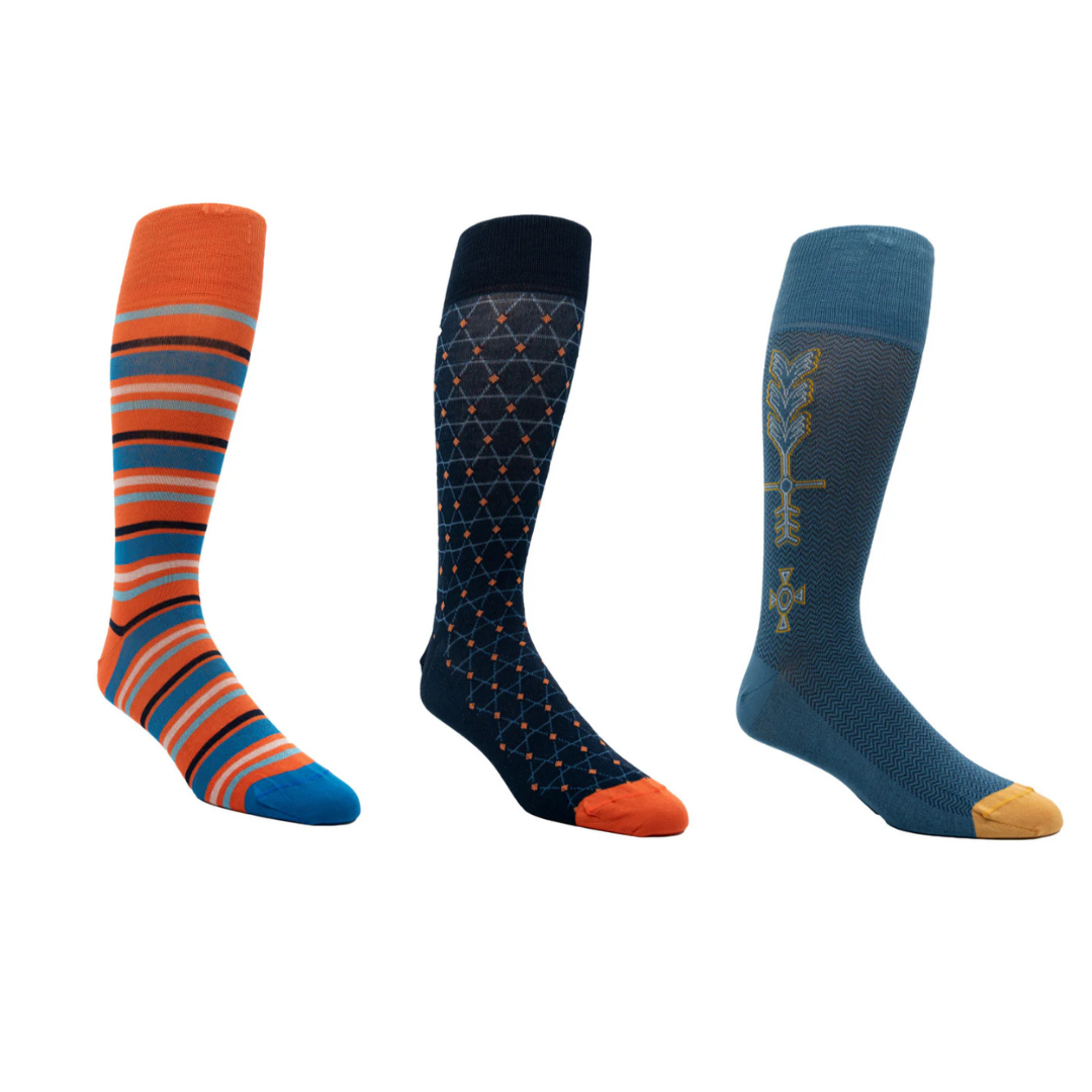 Three Pack Assorted Mid Calf Socks