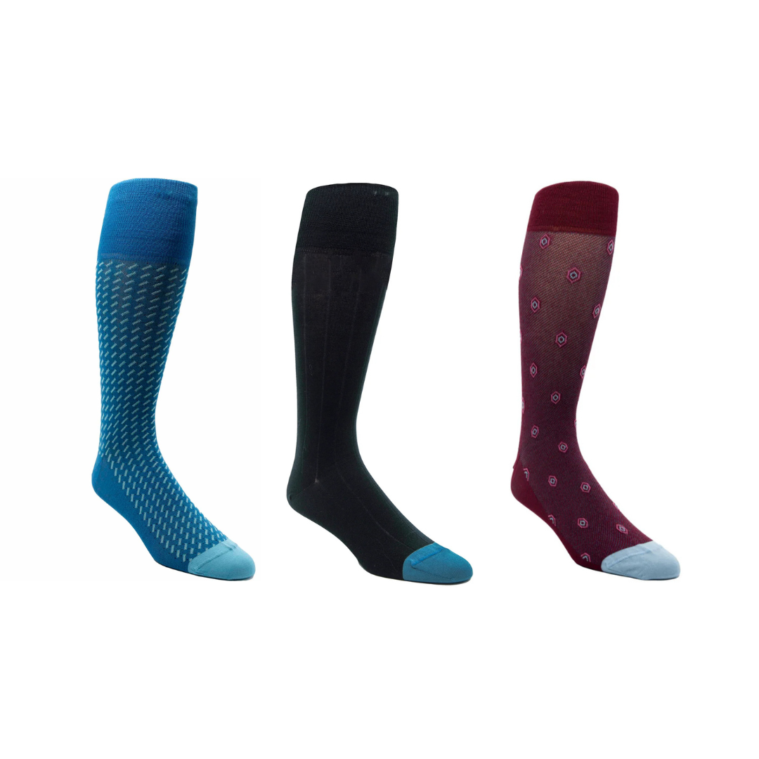 Three Pack Assorted Over the Calf Socks